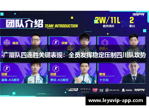 广厦队四连胜关键表现：全员发挥稳定压制四川队攻势